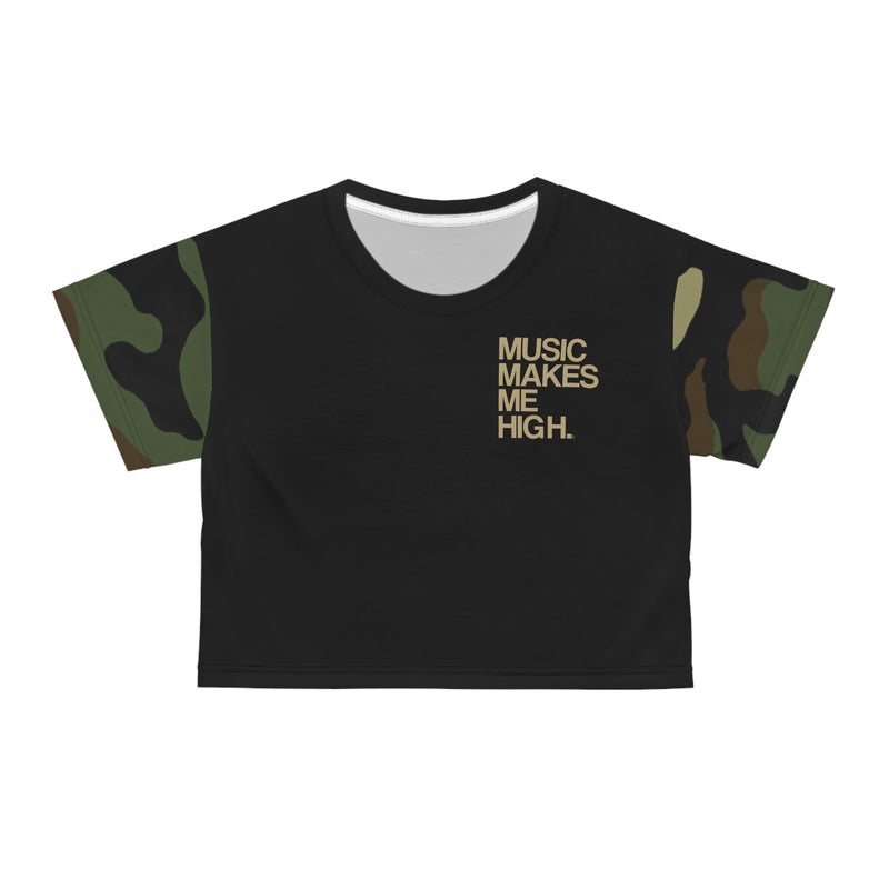 MMMH Cropped Top: Camo/Black | Gold