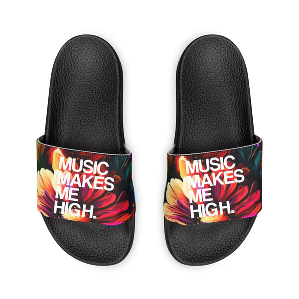 MMMH Unisex Sandals: Floral/Black | White