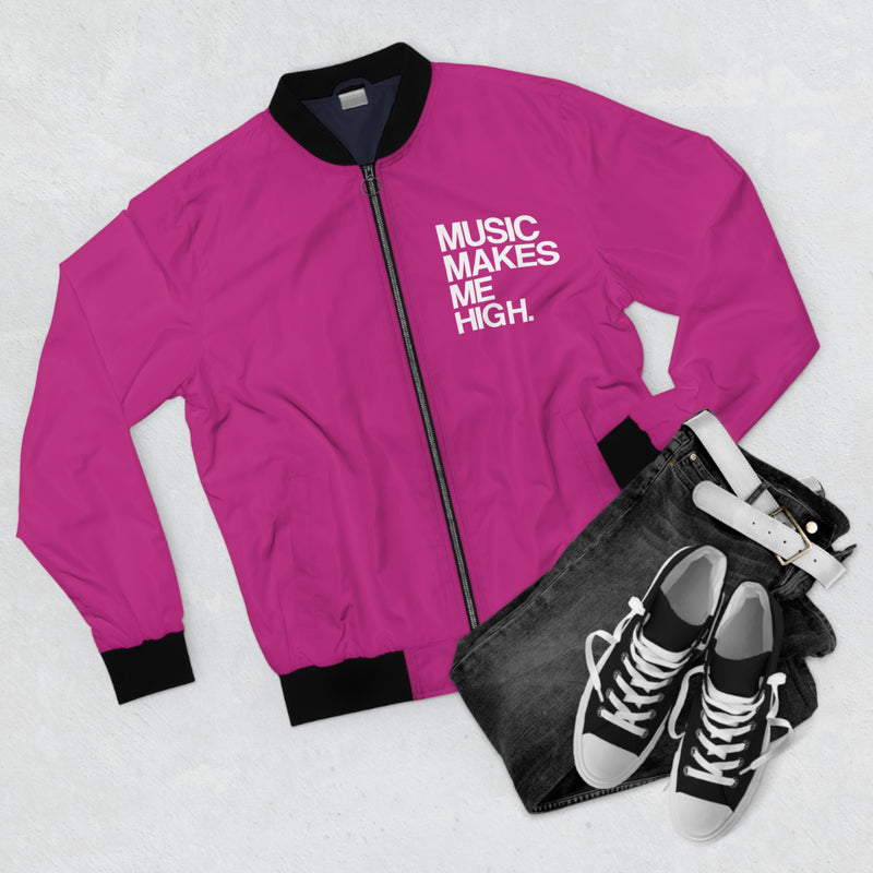 MMMH Bomber Jacket: Pink | White Lettering