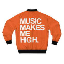 MMMH Unisex Bomber Jacket: Orange | White