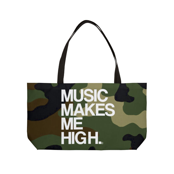 MMMH Weekender Bag (Black Handle): Camo | White