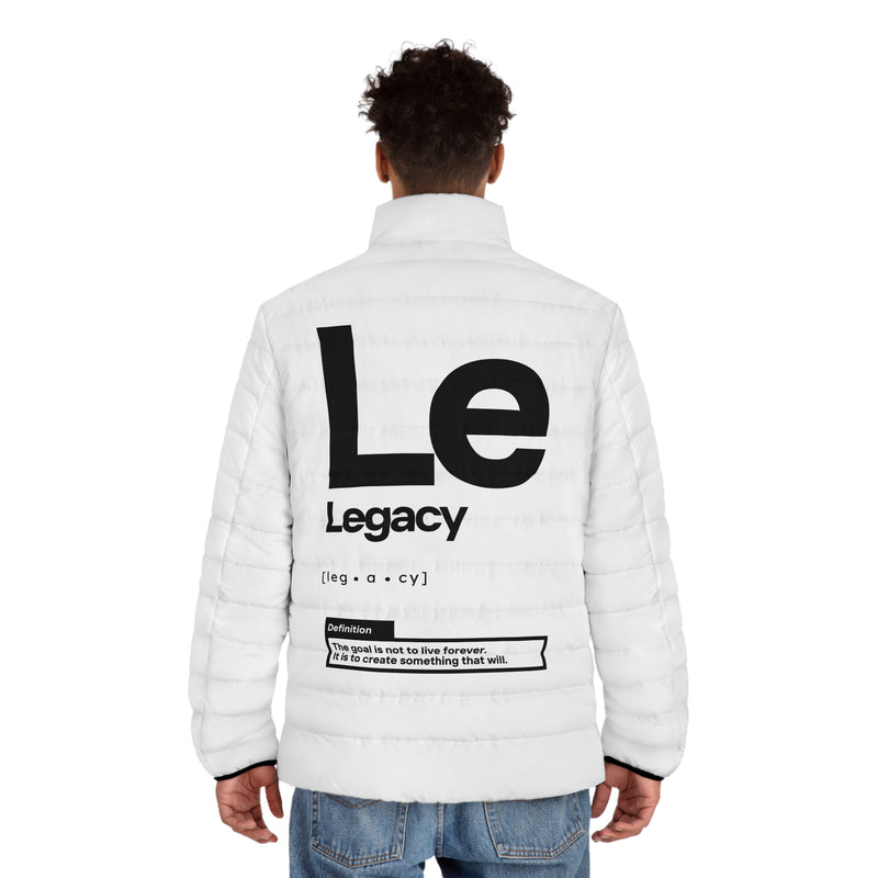 NOVL Men's Puffer Jacket: Legacy White | Black