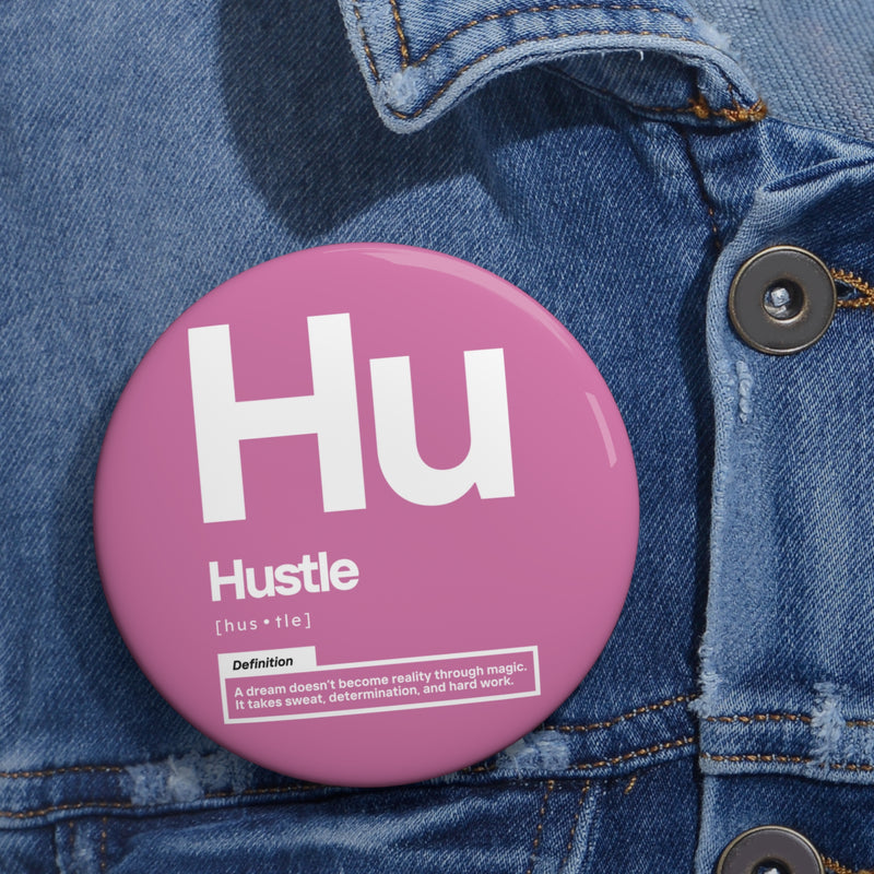 NOVL Round Pin: Hustle White | Light Pink