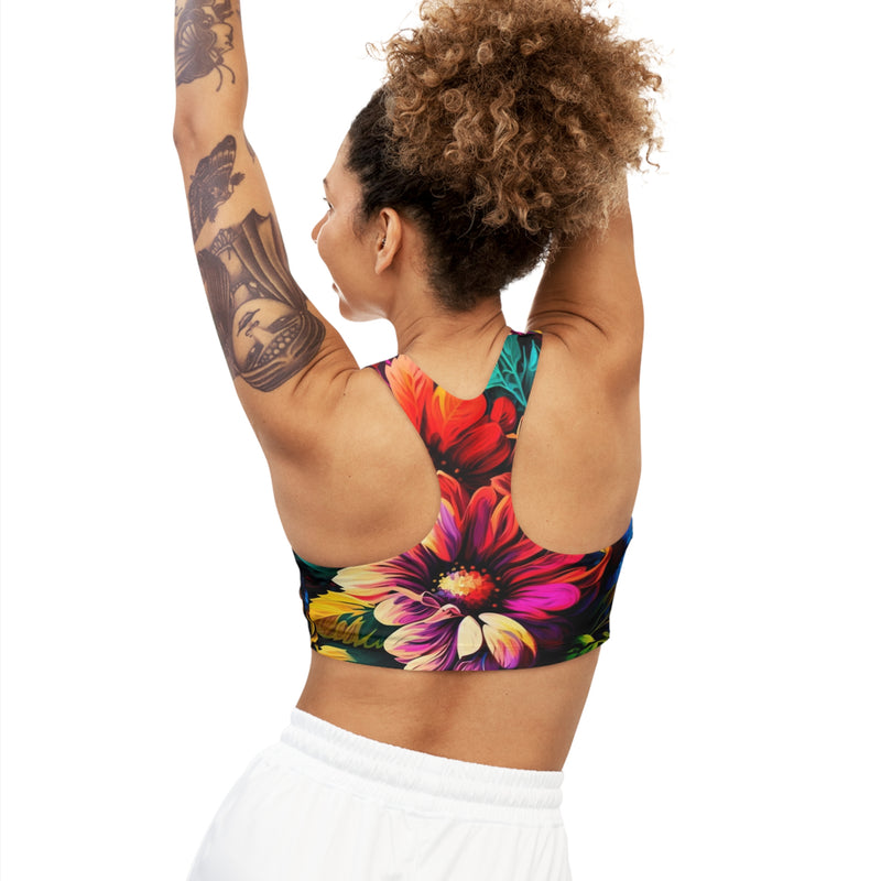 MMMH Sports Bra: Floral | White