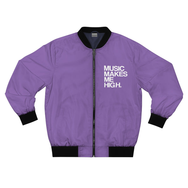 MMMH Unisex Bomber Jacket: Light Purple | White