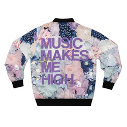 MMMH Unisex Bomber Jacket: Floral | Light Purple