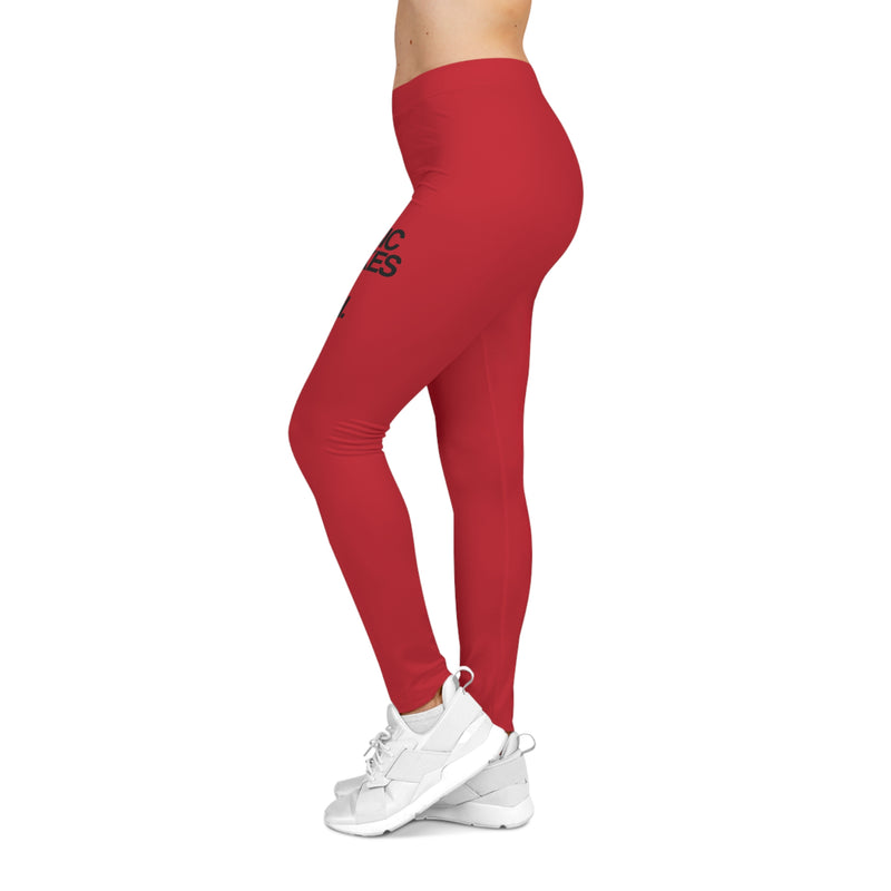 MMMH Leggings: Dark Red | Black