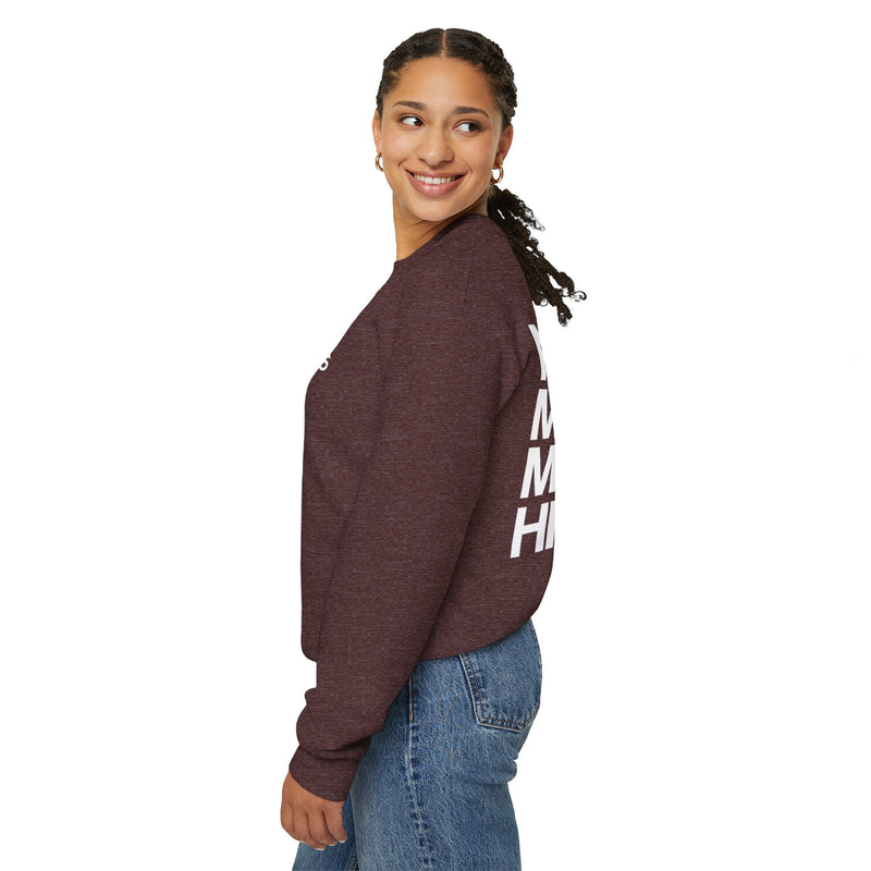 MMMH Unisex Sweatshirt: Heather Sport Dark Maroon | White Lettering