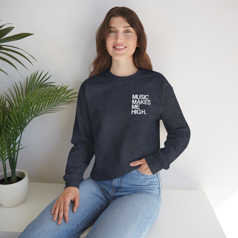 MMMH Unisex Sweatshirt: Heather Sport Dark Navy | White