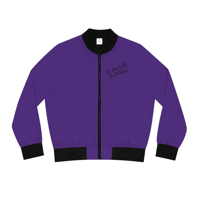 TGWTN Women's Bomber Jacket: Black | Purple