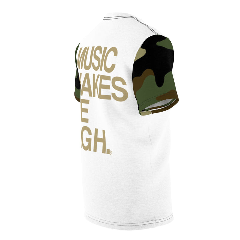 MMMH T-Shirt: Camo Sleeves/White| Gold