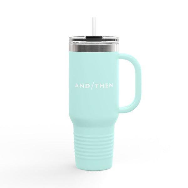 IJTT Insulated Mug: At Slash White | Teal