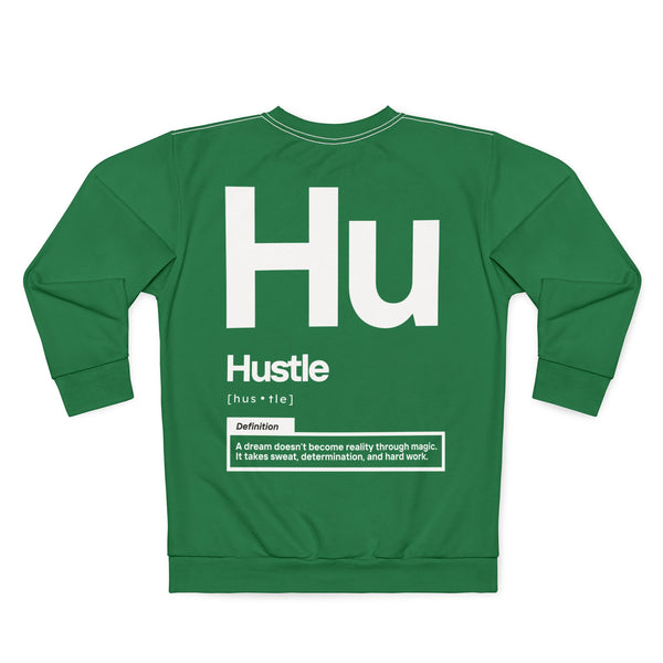 NOVL Unisex Sweatshirt: Hustle White | Dark Green