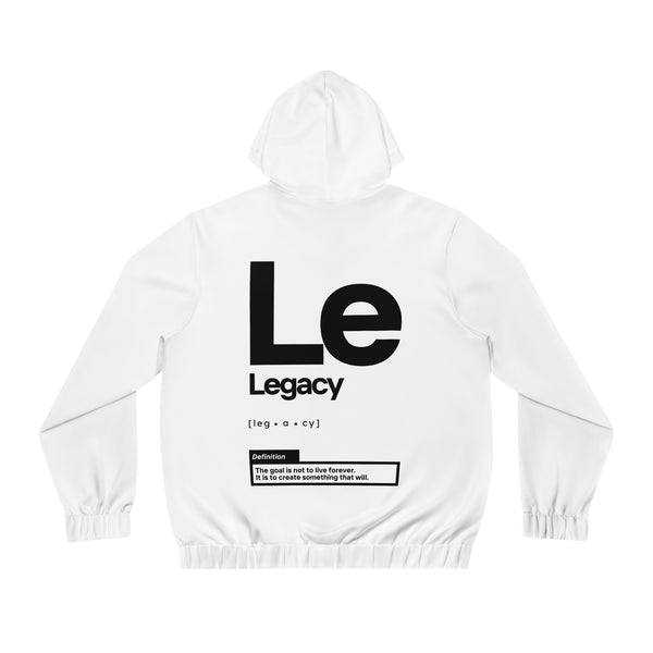 NOVL Unisex Zip Hoodie: Legacy White | Black