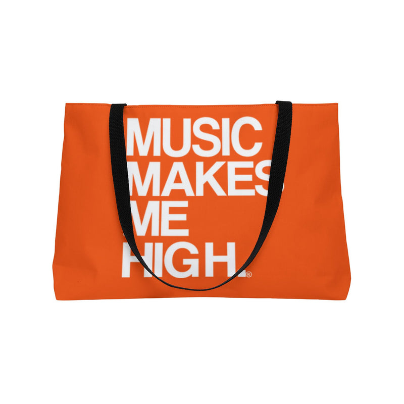 MMMH Weekender Bag (Black Handle): Orange | White