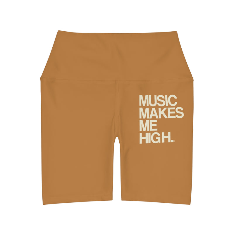 MMMH Yoga Shorts: Light Brown | Beige