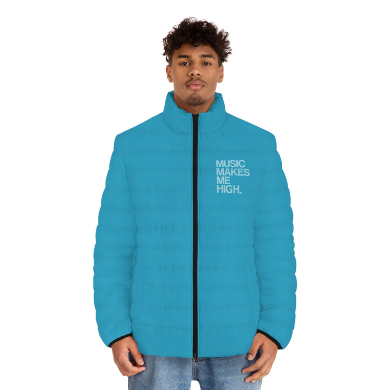 MMMH Men's Puffer Jacket: Turquoise | Light Turquoise