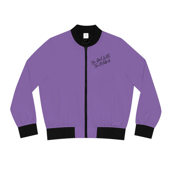 TGWTN Women's Bomber Jacket: Black | Light Purple