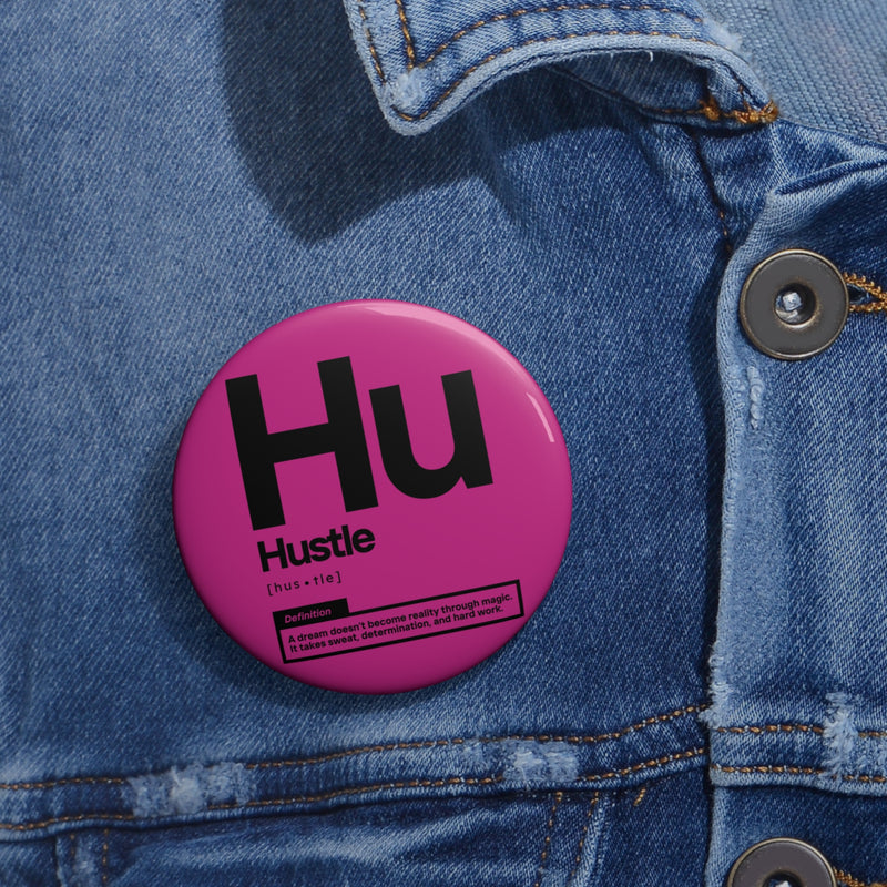 NOVL Round Pin: Hustle White | Pink