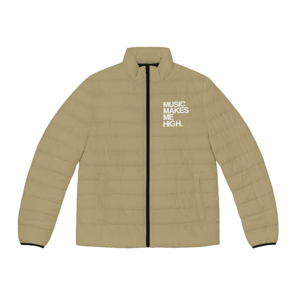 MMMH Men's Puffer Jacket: Gold | White