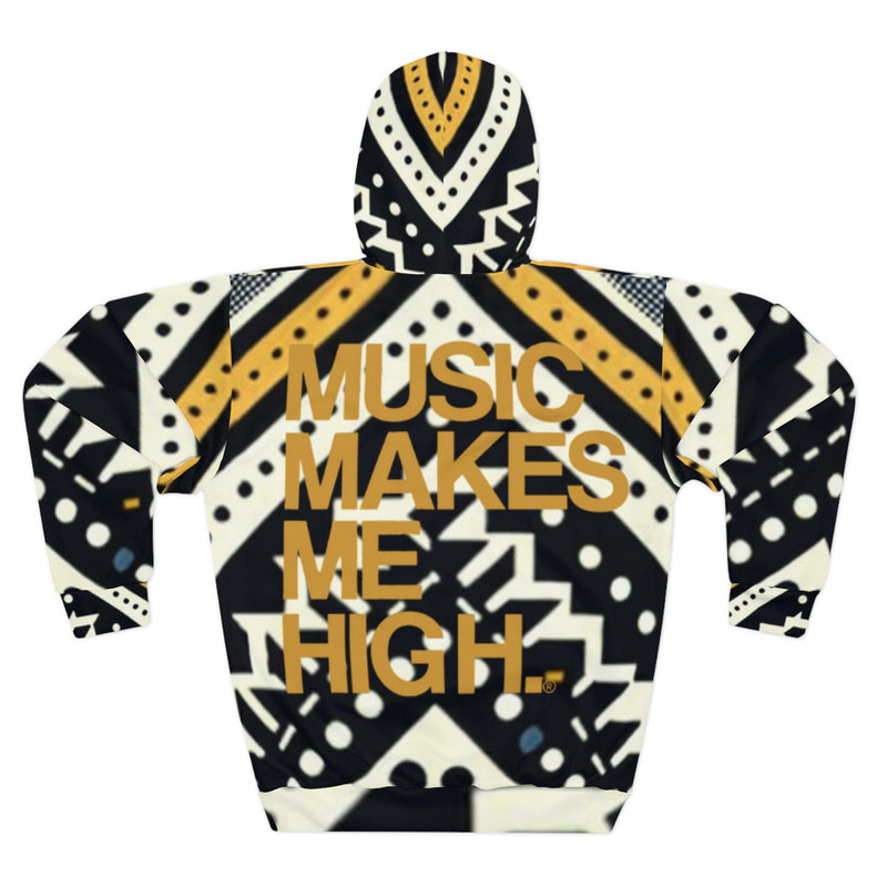 MMMH Unisex Hoodie: Black Abstract | Gold