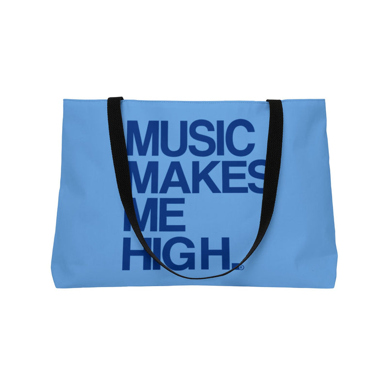 MMMH Weekender Bag (Black Handle): Light Blue | Dark Blue