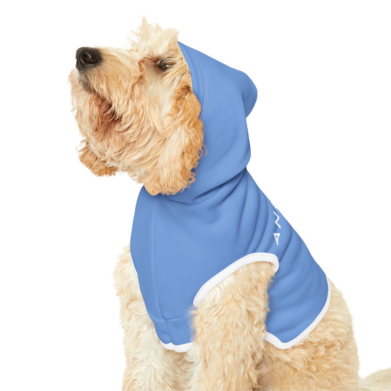 IJTT Pet Hoodie: AT Slash White | Carolina Blue