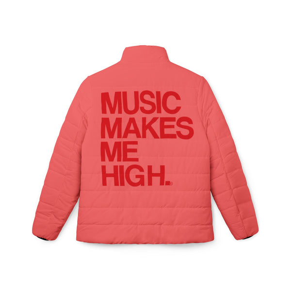 MMMH Women’s Puffer Jacket: Light Red | Red