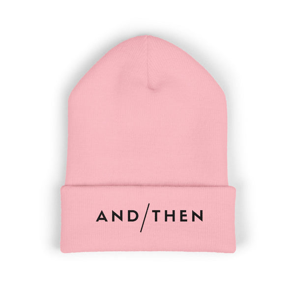 IJTT Beanie Hat: AT Slash Black | Light Pink