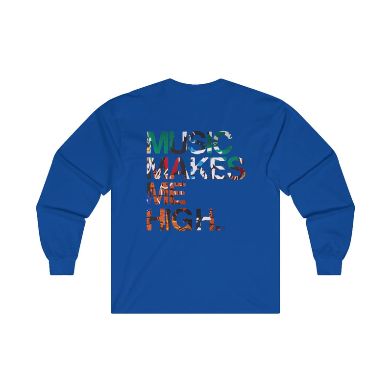 MMMH Unisex Long Sleeve Tee: Royal | Graffiti