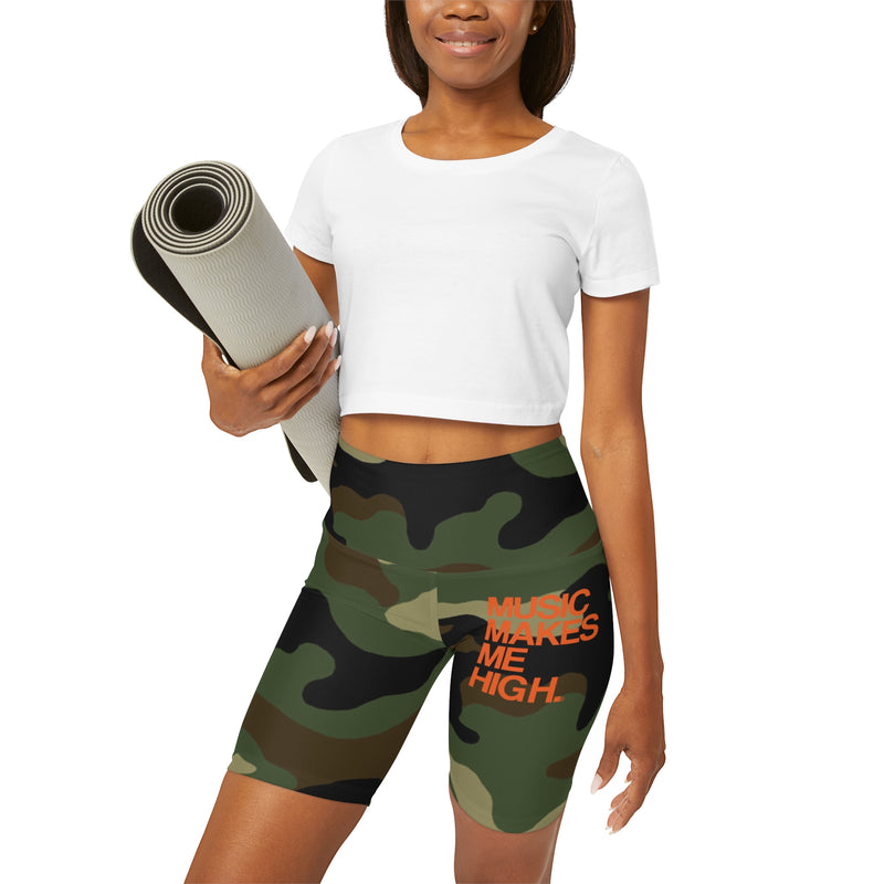 MMMH Yoga Shorts: Camo | Orange