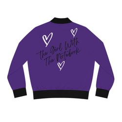 TGWTN Women's Bomber Jacket: White/Black | Purple