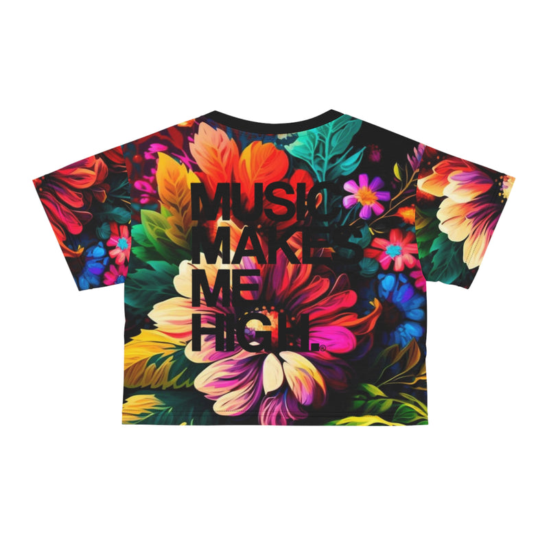 MMMH Cropped Top: Floral | Black