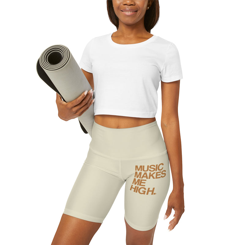 MMMH Yoga Shorts: Beige | Light Brown