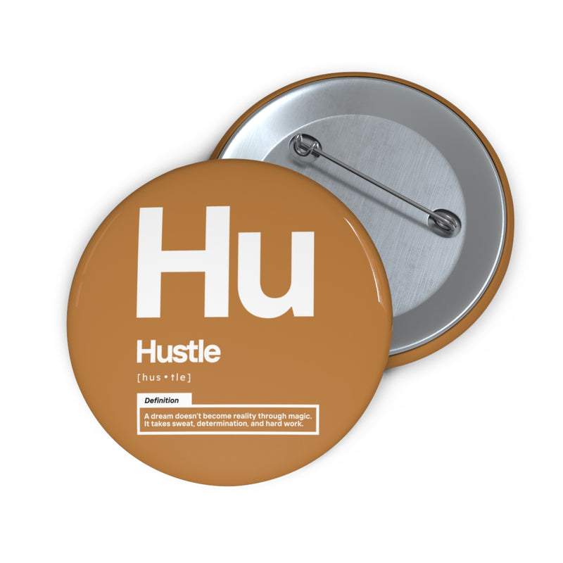 NOVL Round Pin: Hustle White | Light Brown