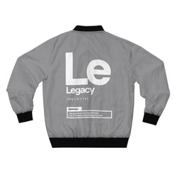 NOVL Unisex Bomber Jacket: Legacy Grey | White