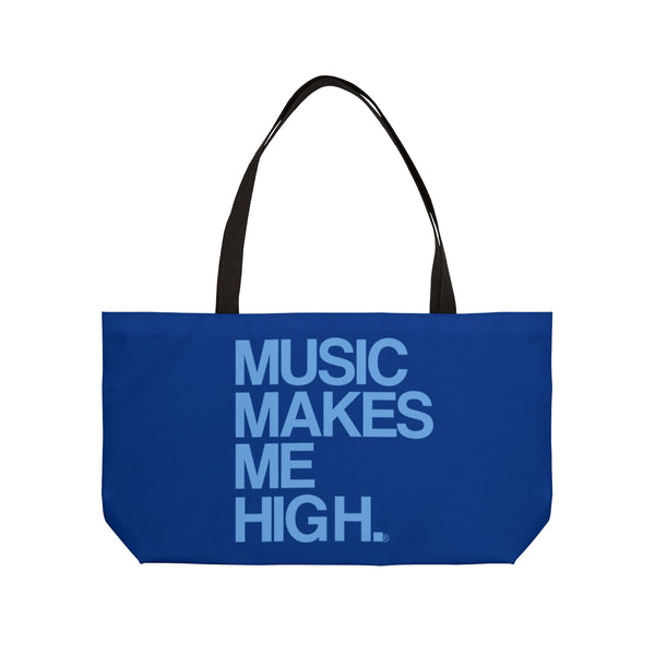 MMMH Weekender Bag (Black Handle): Dark Blue | Light Blue