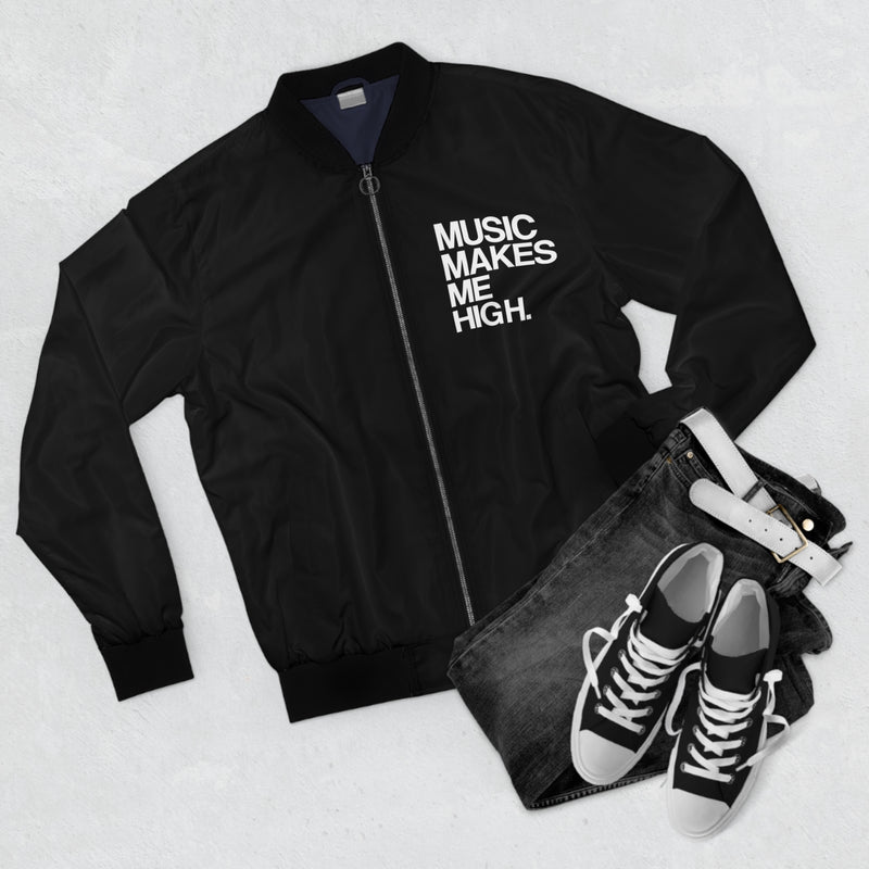 MMMH Bomber Jacket: Black | White Lettering