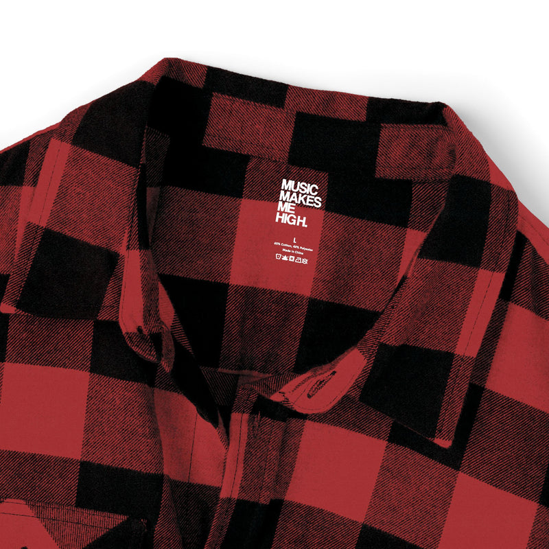 MMMH Unisex Flannel Shirt: Red | White