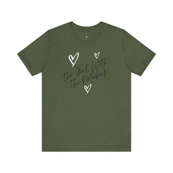 TGWTN Unisex T-Shirt: White/Black | Military Green