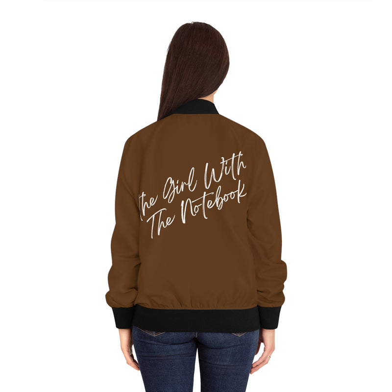 TGWTN Women's Bomber Jacket: White | Brown