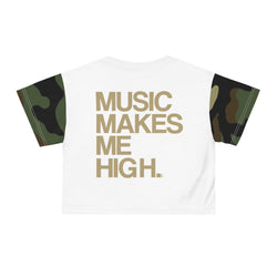 MMMH Cropped Top: Camo/White | Gold