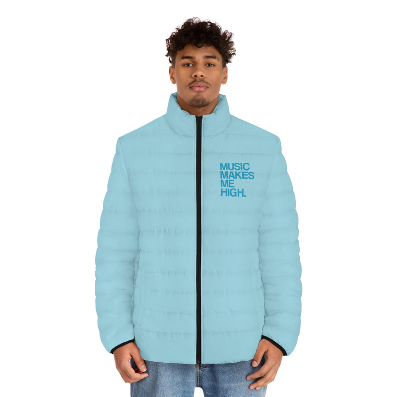 MMMH Men's Puffer Jacket: Light Turquoise | Turquoise