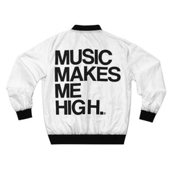 MMMH Bomber Jacket: White | Black Lettering