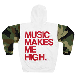 MMMH Unisex Hoodie: Camo/White | Red