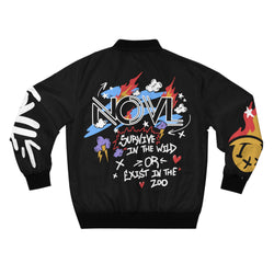 NOVL Unisex Bomber Jacket: Survive | Black