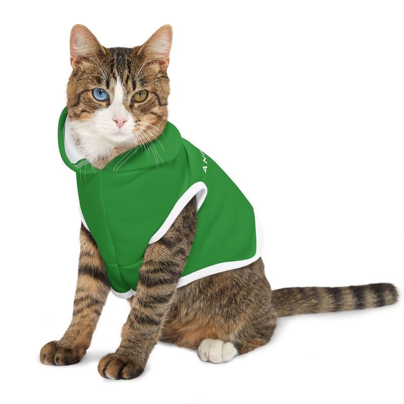 IJTT Pet Hoodie: AT Slash White | Irish Green