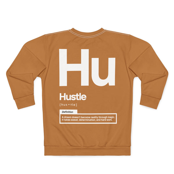 NOVL Unisex Sweatshirt: Hustle White | Light Brown