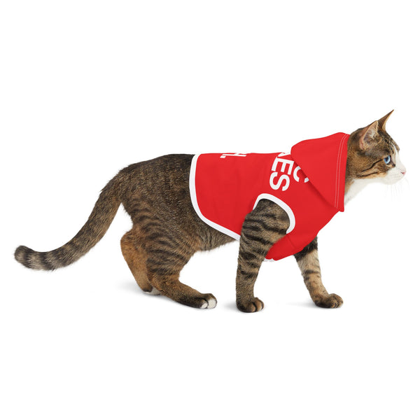 MMMH Pet Hoodie: Red | White