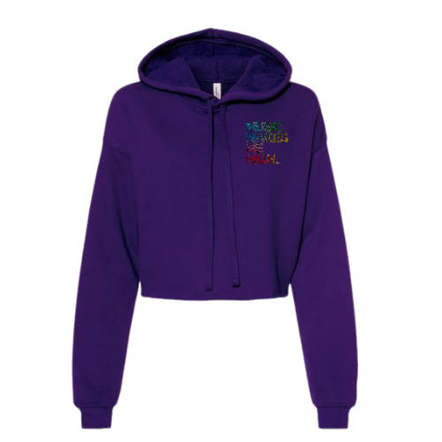 MMMH Cropped Hoodie: Purple | Color Leopard